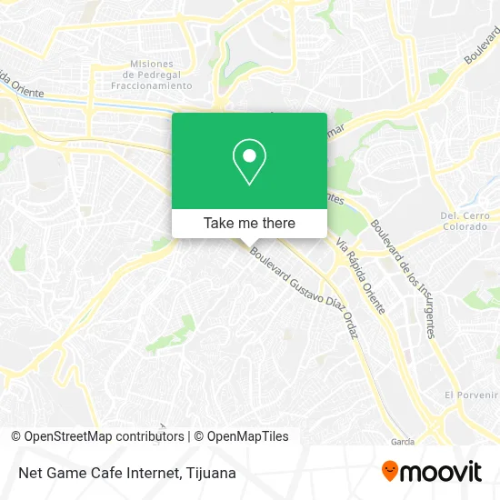 Net Game Cafe Internet map