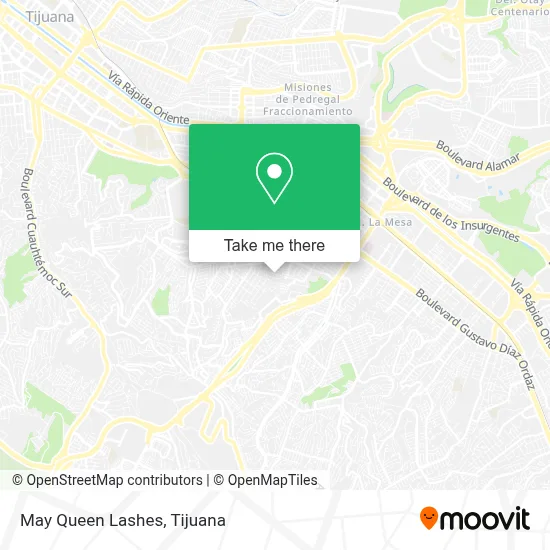 May Queen Lashes map