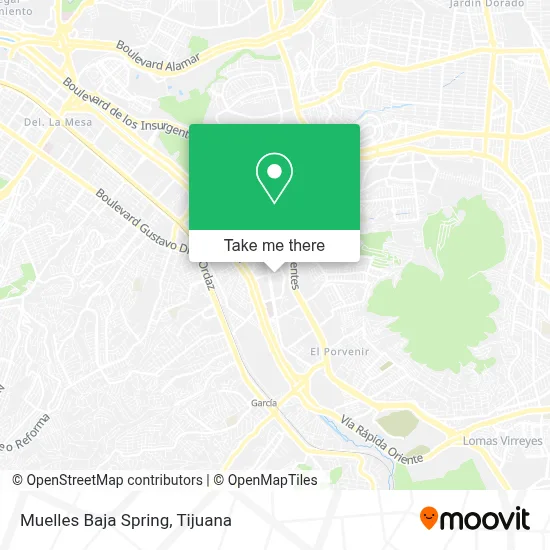 Muelles Baja Spring map