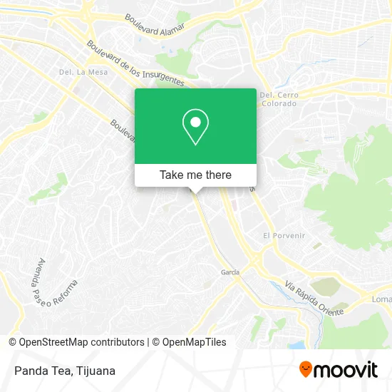 Panda Tea map