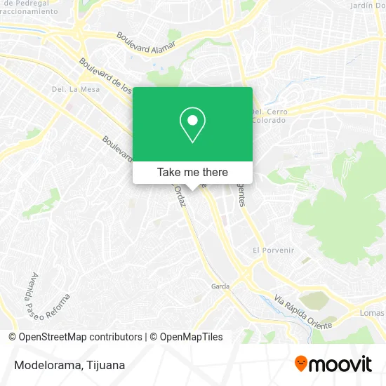 Modelorama map