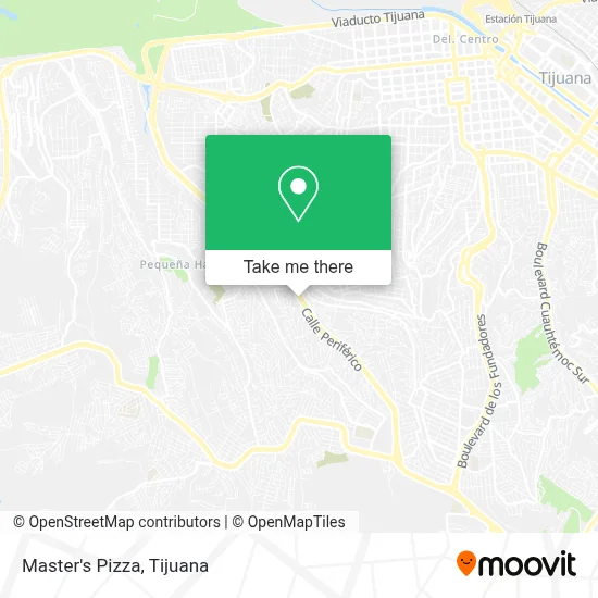 Master's Pizza map
