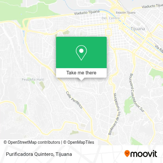 Purificadora Quintero map