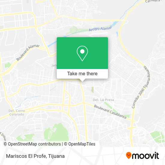 Mariscos El Profe map