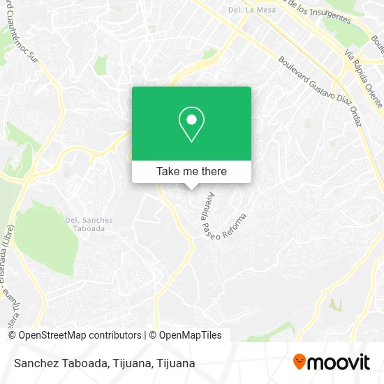 Sanchez Taboada, Tijuana map