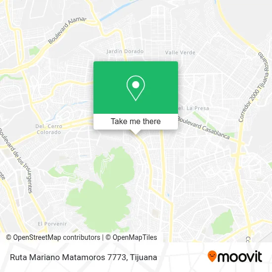 Ruta Mariano Matamoros 7773 map
