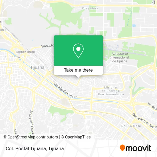 Col. Postal Tijuana map