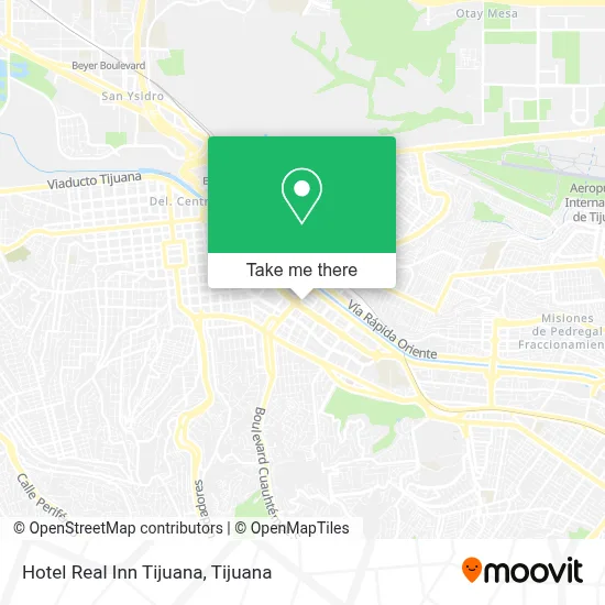 Hotel Real Inn Tijuana map
