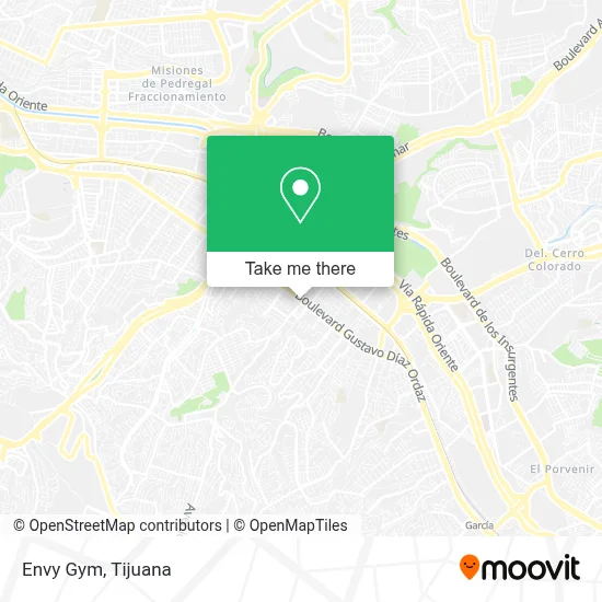 Envy Gym map