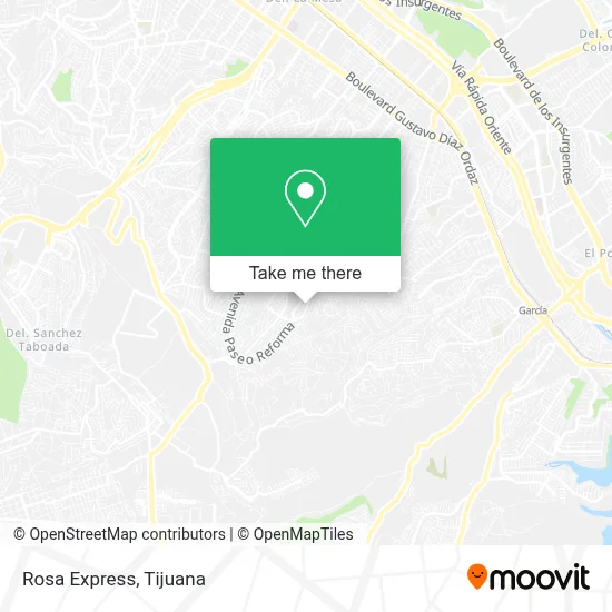 Rosa Express map