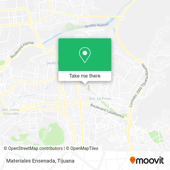 Materiales Ensenada map