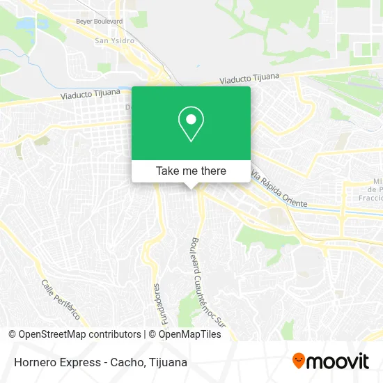 Hornero Express - Cacho map