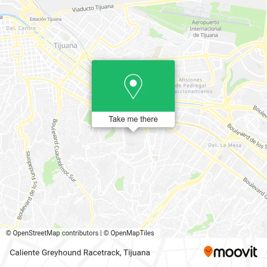 Caliente Greyhound Racetrack map
