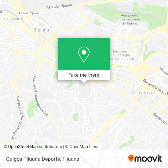 Galgos Tijuana Deporte map