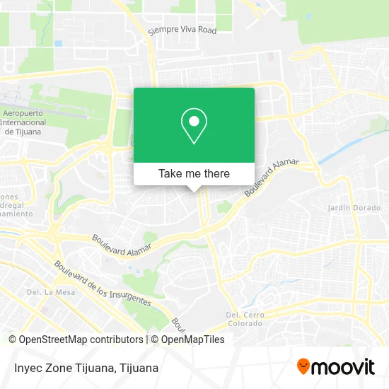 Inyec Zone Tijuana map