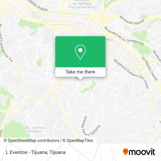 L Eventos - Tijuana map