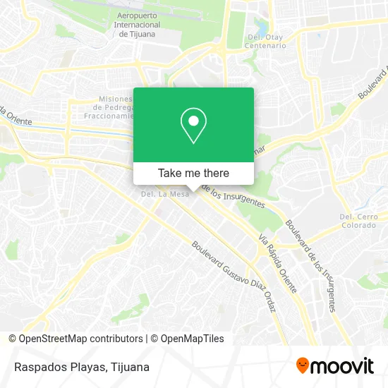 Raspados Playas map