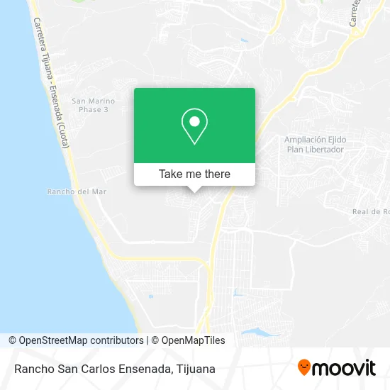 Rancho San Carlos Ensenada map