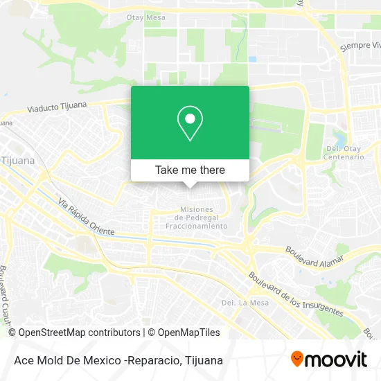 Ace Mold De Mexico -Reparacio map