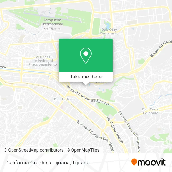 California Graphics Tijuana map