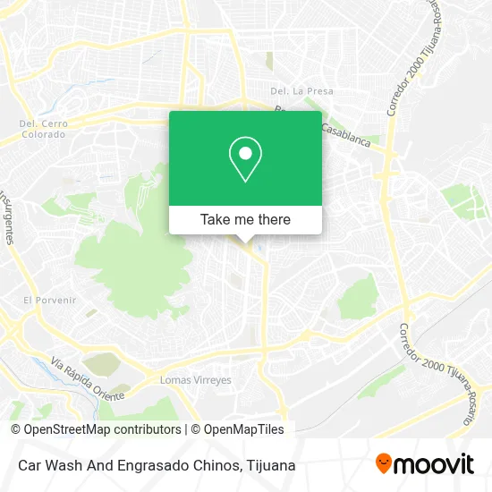 Car Wash And Engrasado Chinos map