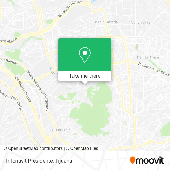 Infonavit Presidente map
