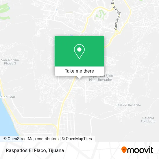 Raspados El Flaco map