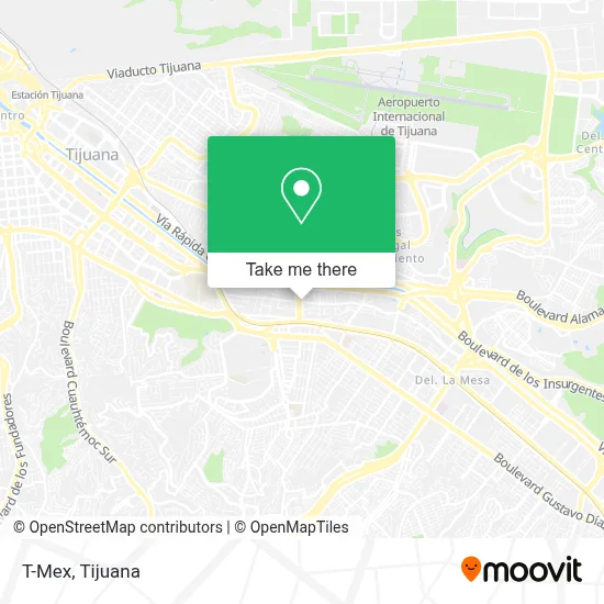 T-Mex map