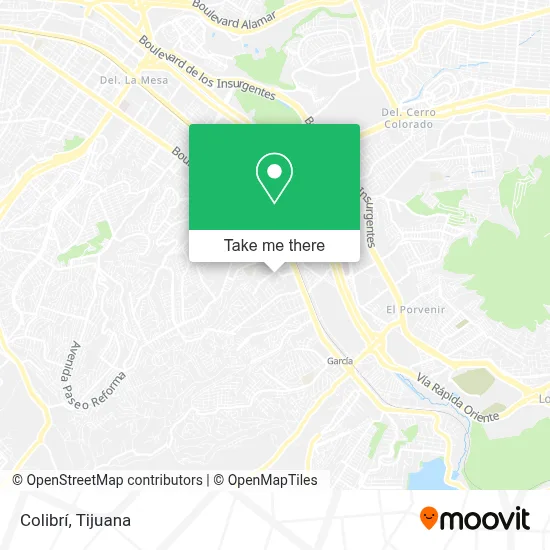 Colibrí map