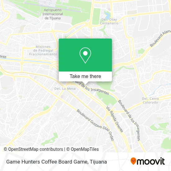 Game Hunters Coffee Board Game map