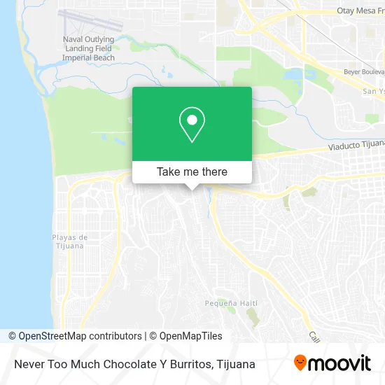 Never Too Much Chocolate Y Burritos map
