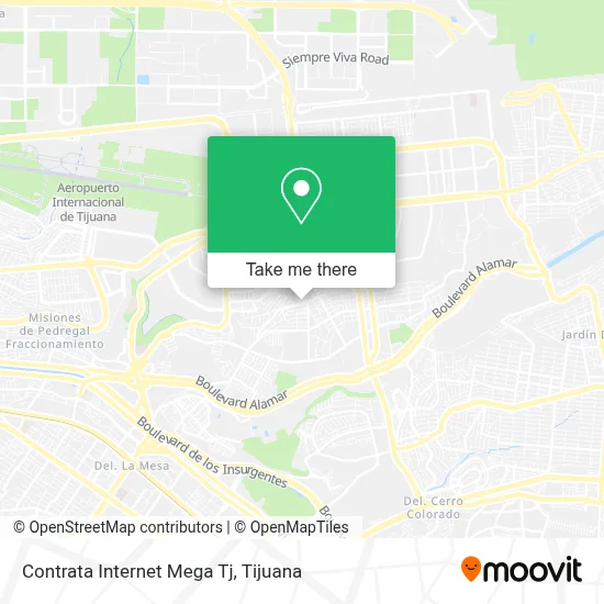 Contrata Internet Mega Tj map