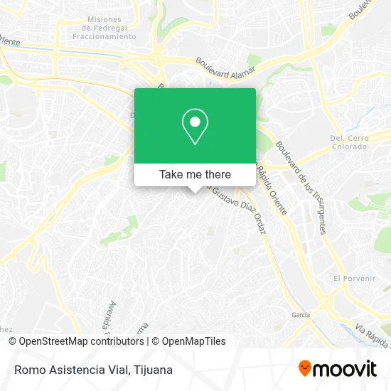 Romo Asistencia Vial map