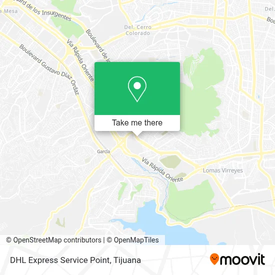 DHL Express Service Point map