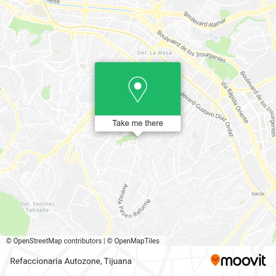 Refaccionaria Autozone map