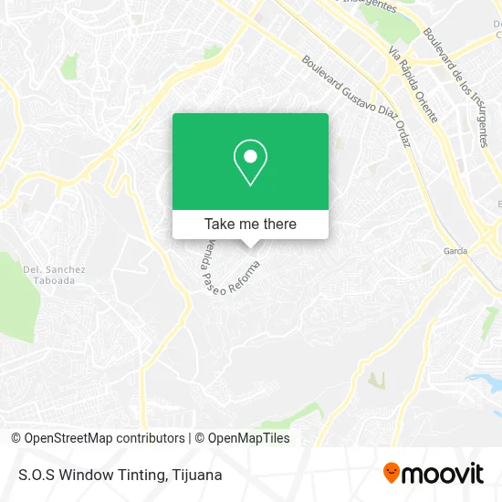 S.O.S Window Tinting map