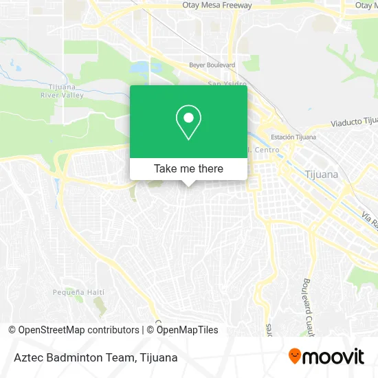 Aztec Badminton Team map