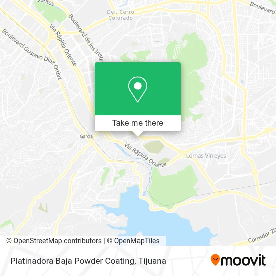 Platinadora Baja Powder Coating map