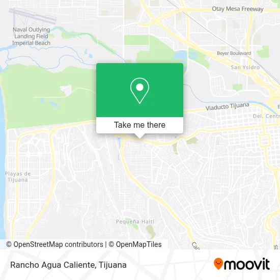 Rancho Agua Caliente map