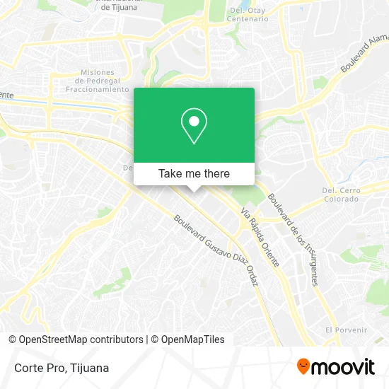 Corte Pro map
