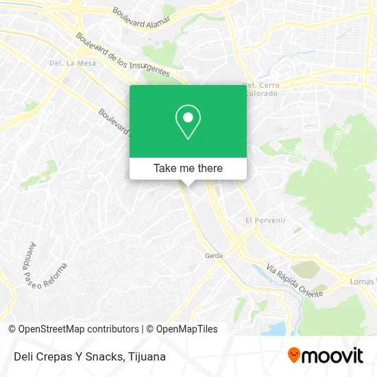 Deli Crepas Y Snacks map