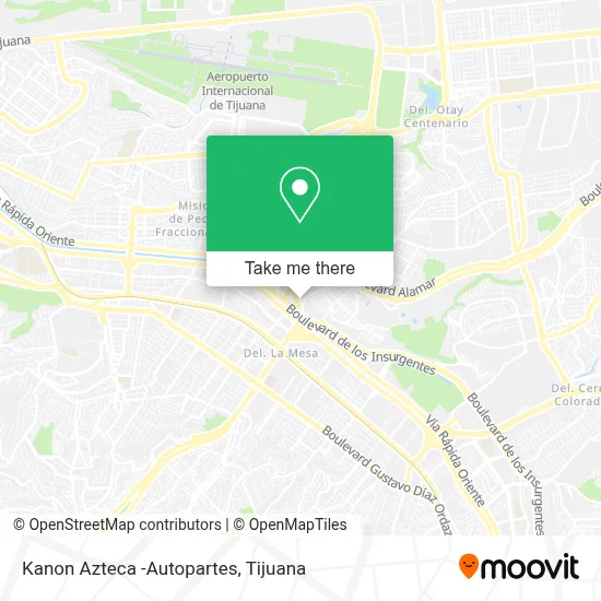 Kanon Azteca -Autopartes map