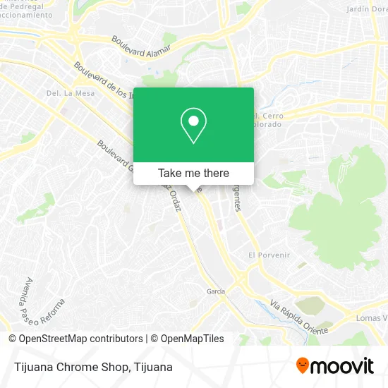Tijuana Chrome Shop map