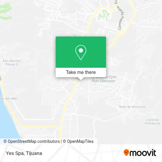 Yes Spa map