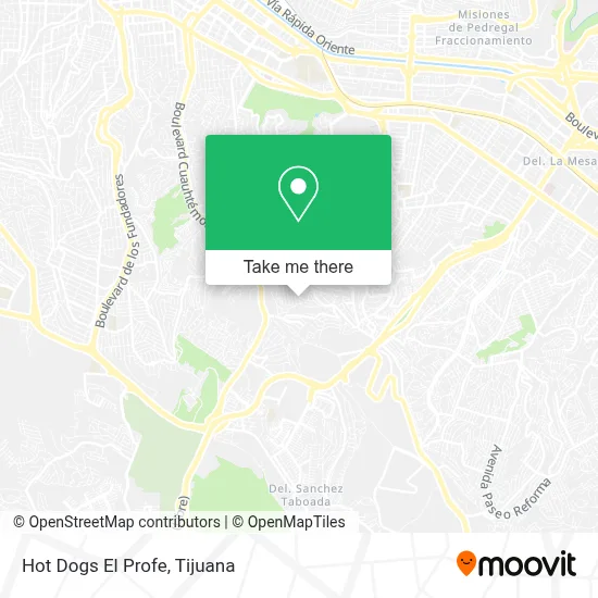 Hot Dogs El Profe map