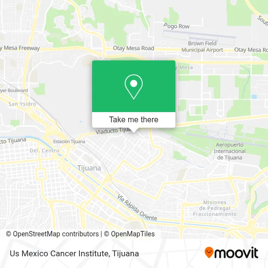 Us Mexico Cancer Institute map