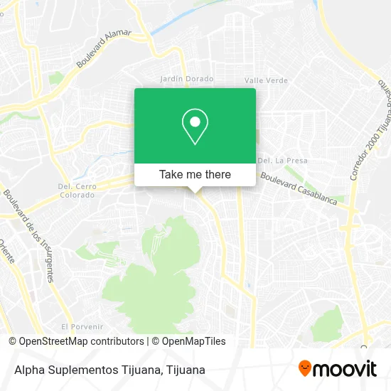 Alpha Suplementos Tijuana map