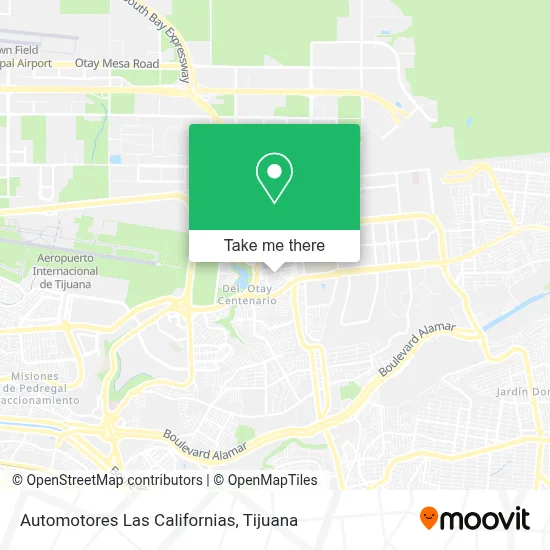Automotores Las Californias map