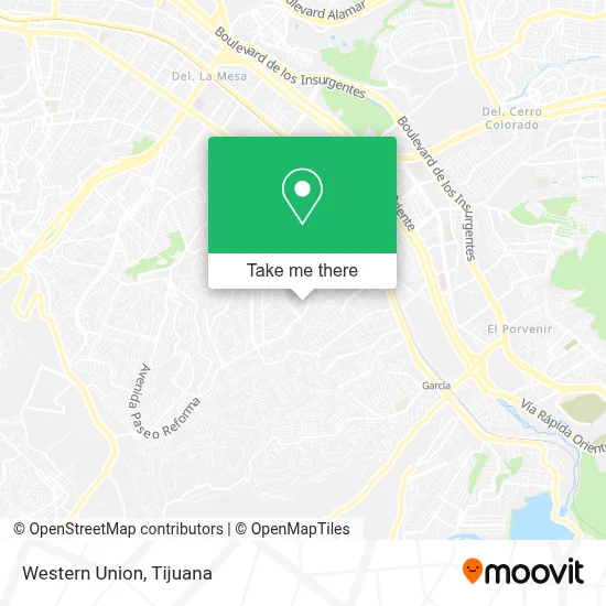Western Union map
