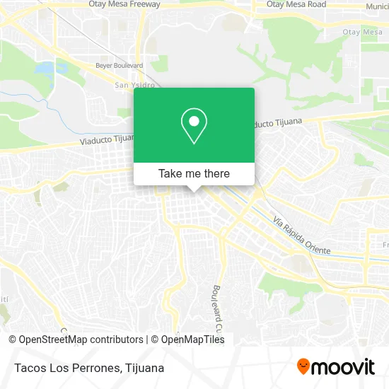 Tacos Los Perrones map